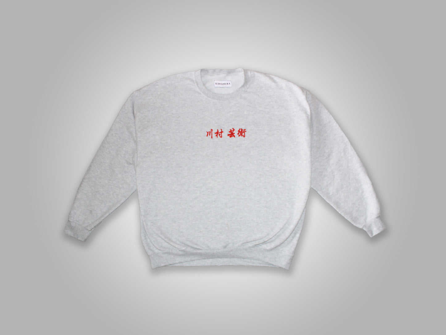 Geijutsu Sweatshirt Ash Grey with Red Embroidery