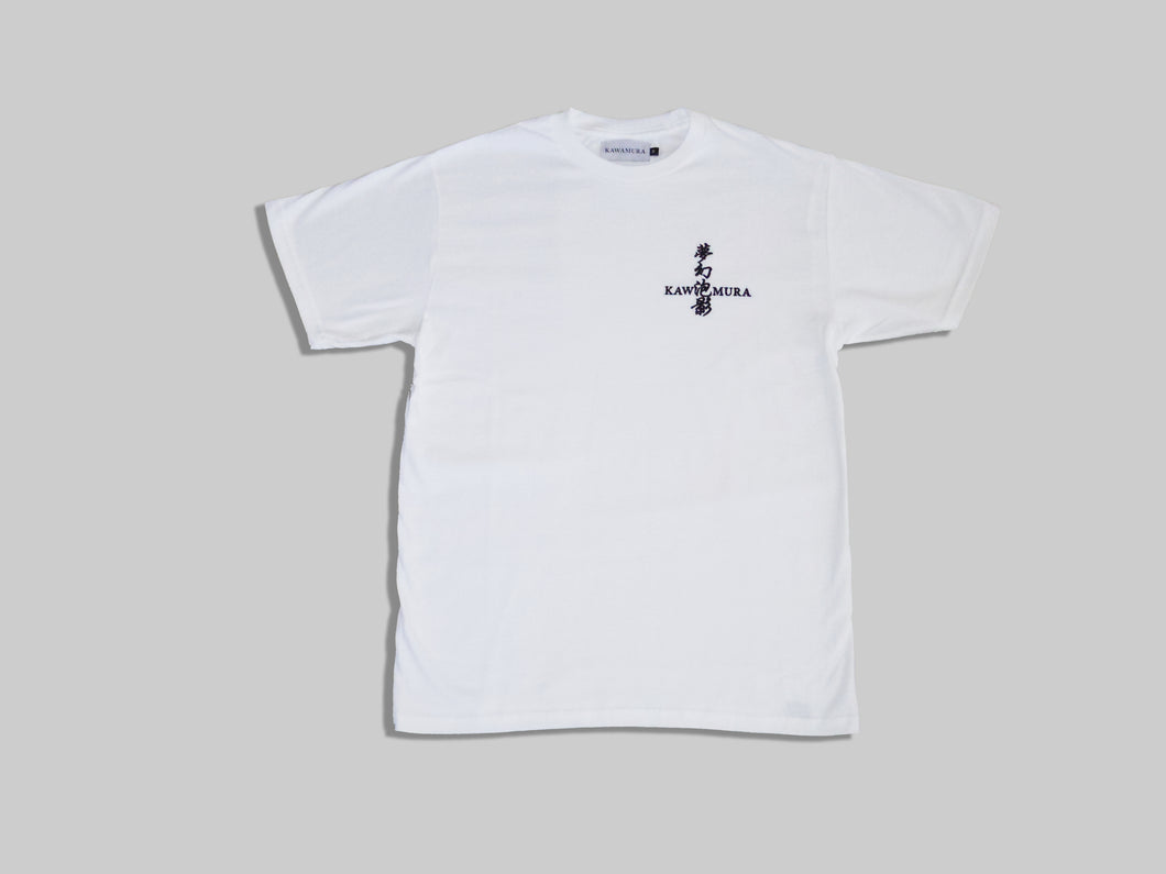 Hoyõ Tee White with Black Embroidery